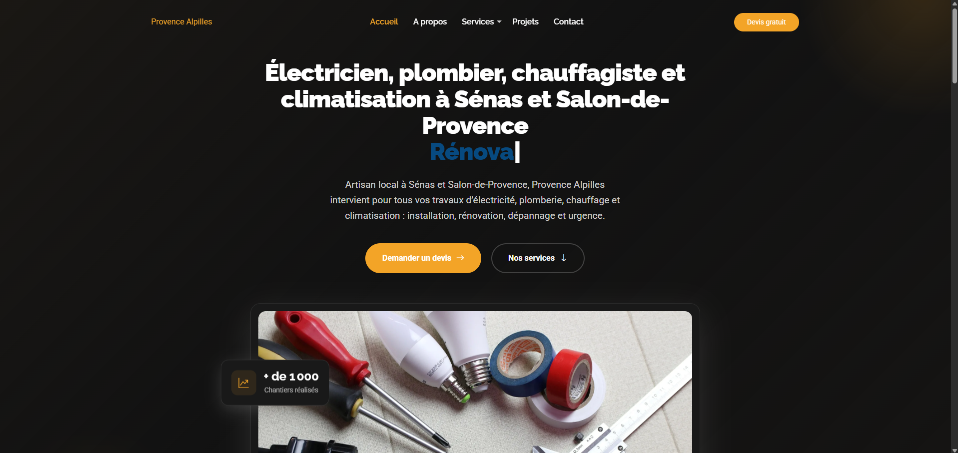 Aperçu du site Provence Alpilles