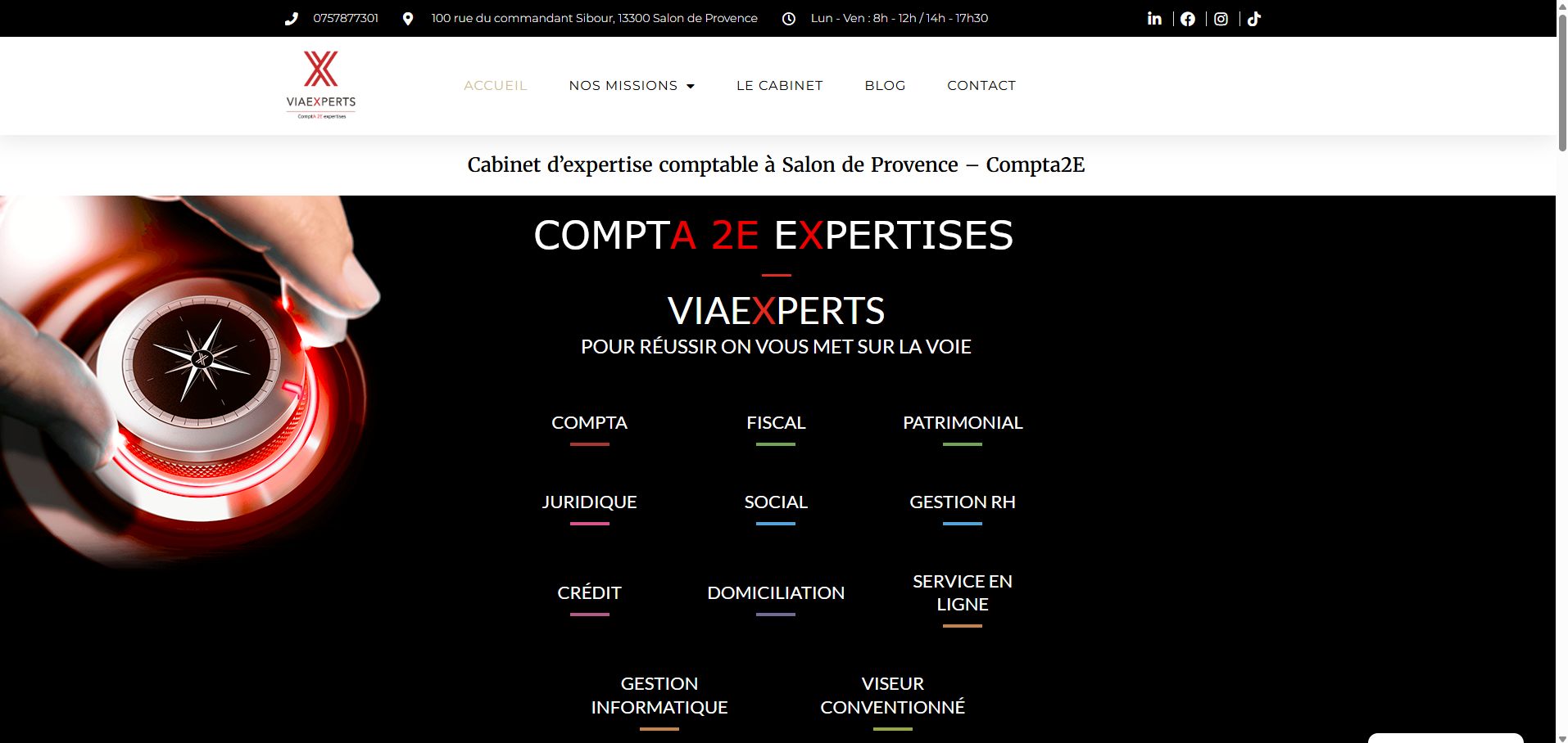 Aperçu du site Compta 2e